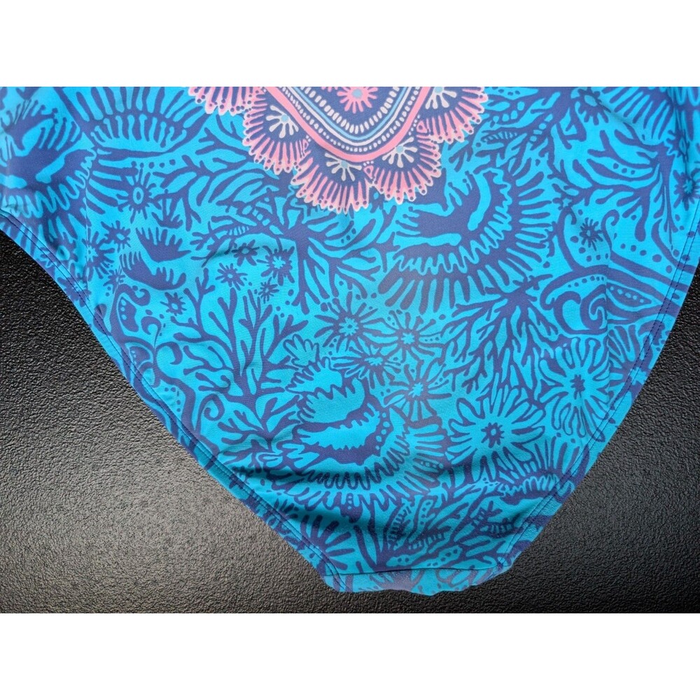 Lilly Pulitzer Lattice One Piece Swimsuit Boho Preppy Beach Vacation Size 12 - Picture 10 of 15